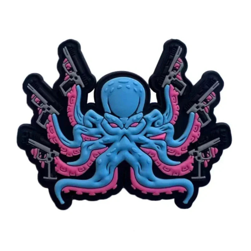Parche Bad Octopus blue 10X8cm