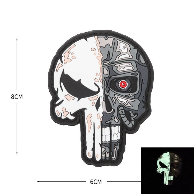 Parche Punisher Terminator Tactical Glowing 8X6CM