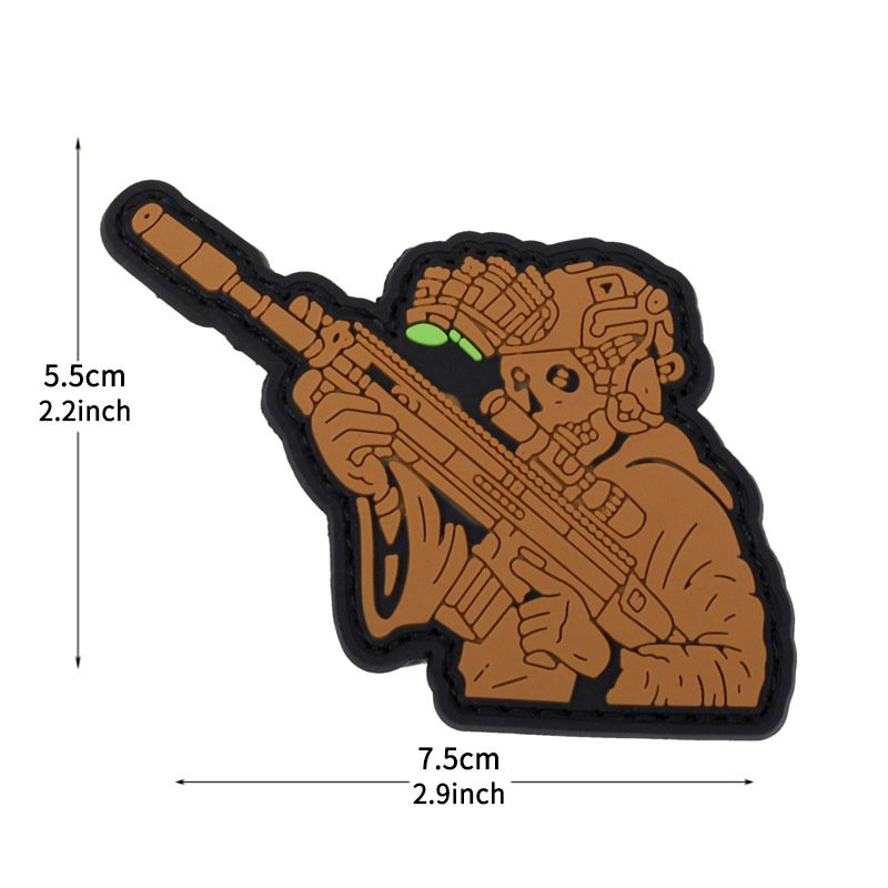 Parche Skeleton Sniper Coyote 7.5 X 5.5CM