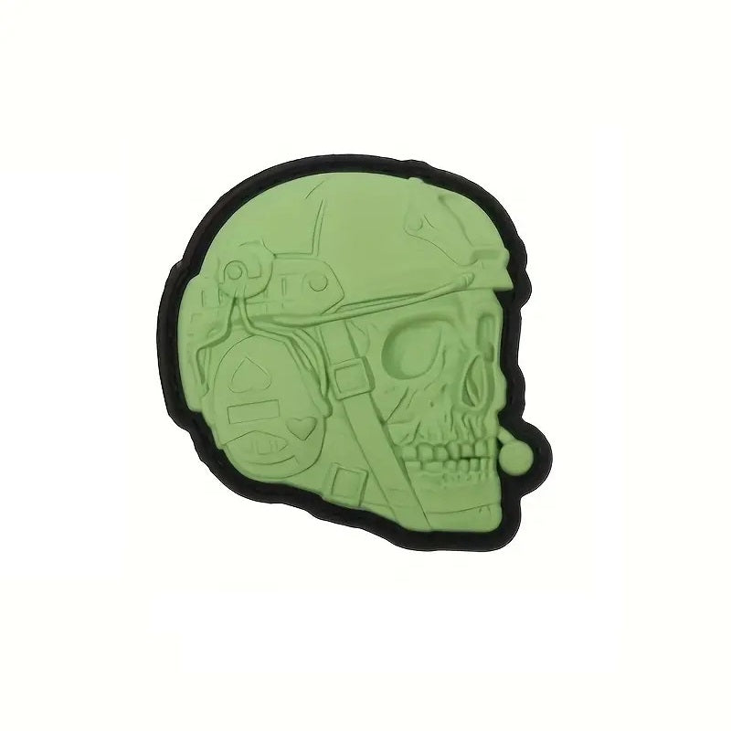 Parche calavera táctica green 7X6.7CM