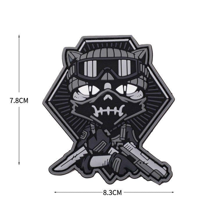 Parche tactical cat ninja glowing 8.3 X 7.8CM