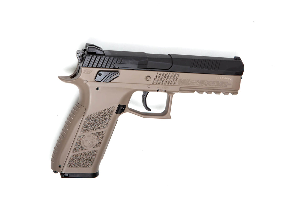 Pistola CO2 CZ P-09 Bitono FDE 492 fps cal 4.5mm BLOWBACK ASG DIABOLOS Y MUNICIONES