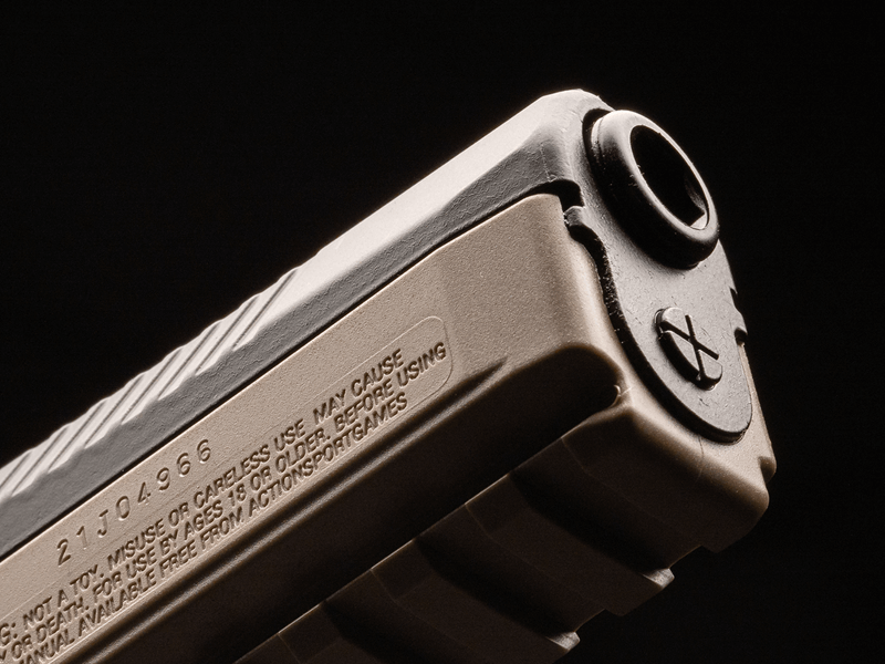 Pistola CO2 CZ P-09 Bitono FDE 492 fps cal 4.5mm BLOWBACK ASG DIABOLOS Y MUNICIONES