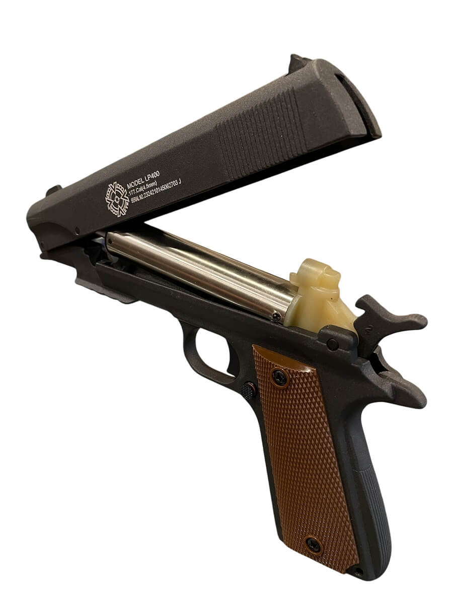 Pistola de Piston resorte de diabolos LP400 Calibre 4.5 mm