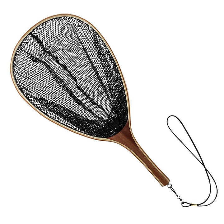 RED DE PESCA CON MANGO DE MADERA DE 23" DE LARGO