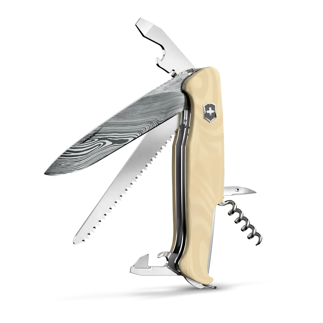 Navaja Suiza Ranger 55 Mic Damast Beige 7 usos Victorinox