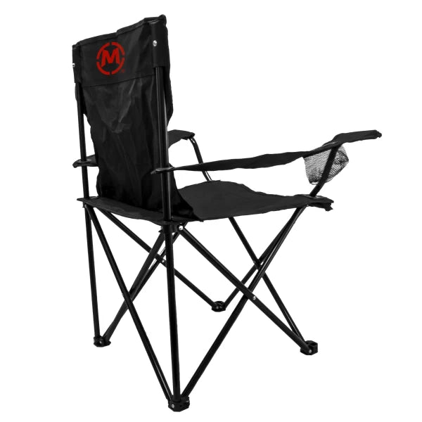 SILLA CAMPING PLEGABLE BLACK CON DESCANSO