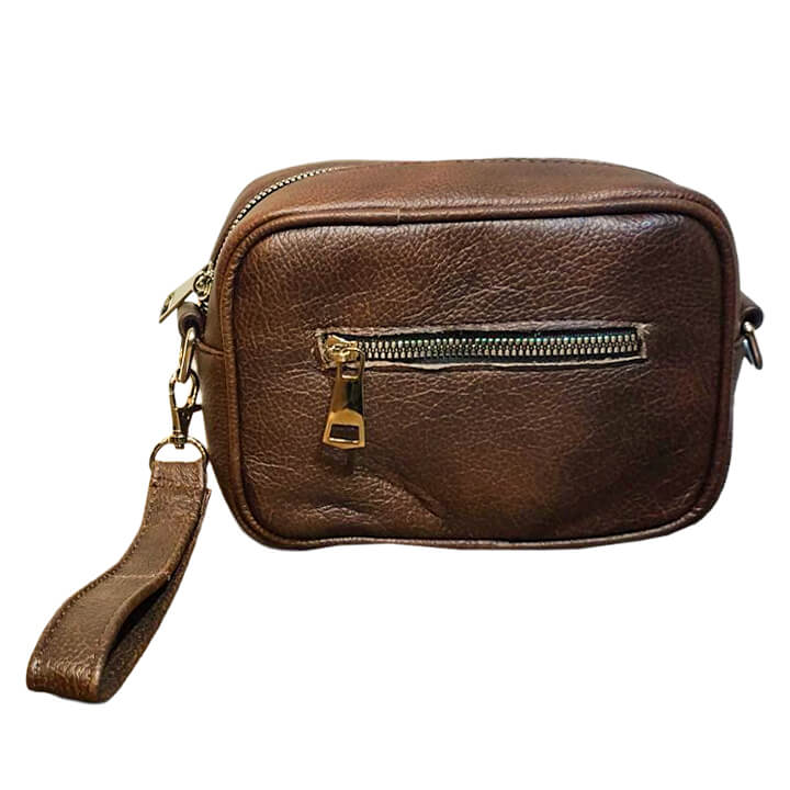 SOBAQUERA PIEL MINI flother TABACO