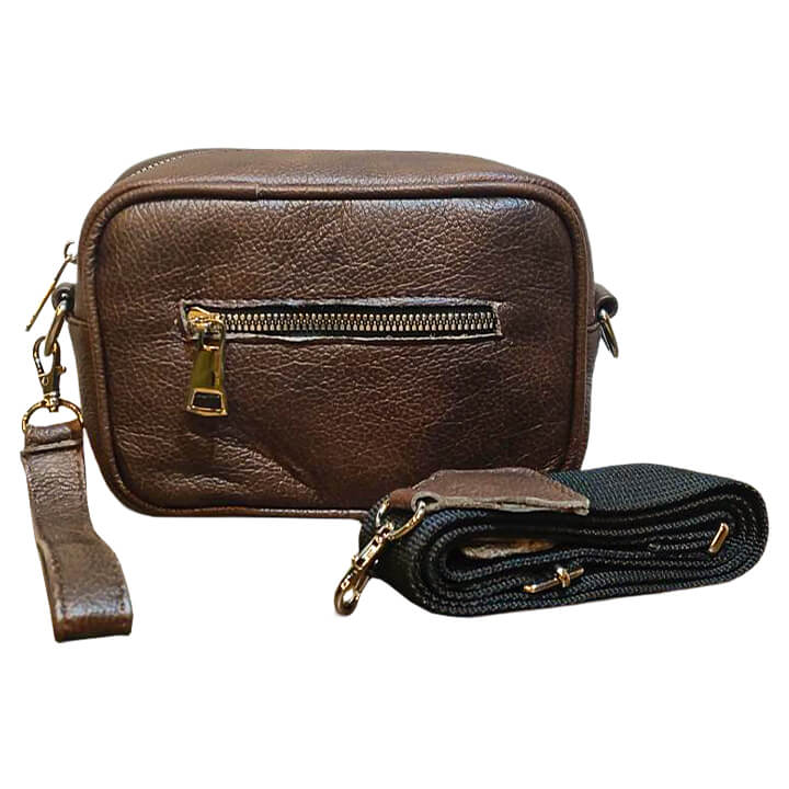 SOBAQUERA PIEL MINI flother TABACO