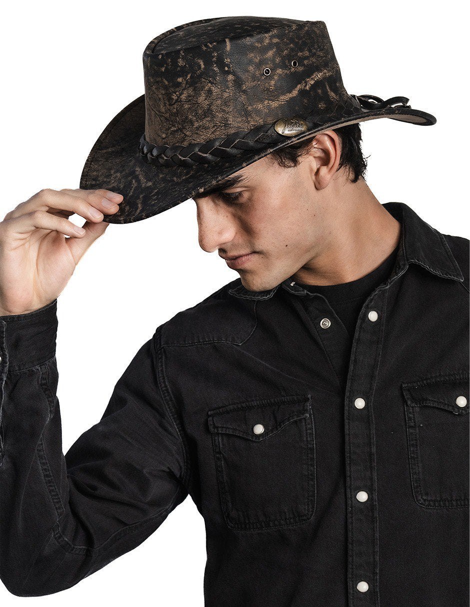 SOBRERO AUSTRALIANO DE PIEL DE CANGURO