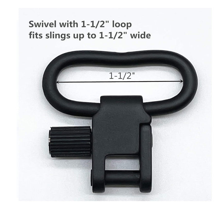 Set de anilletas y tornillos de fijación para correa de dos puntos de 1.5"