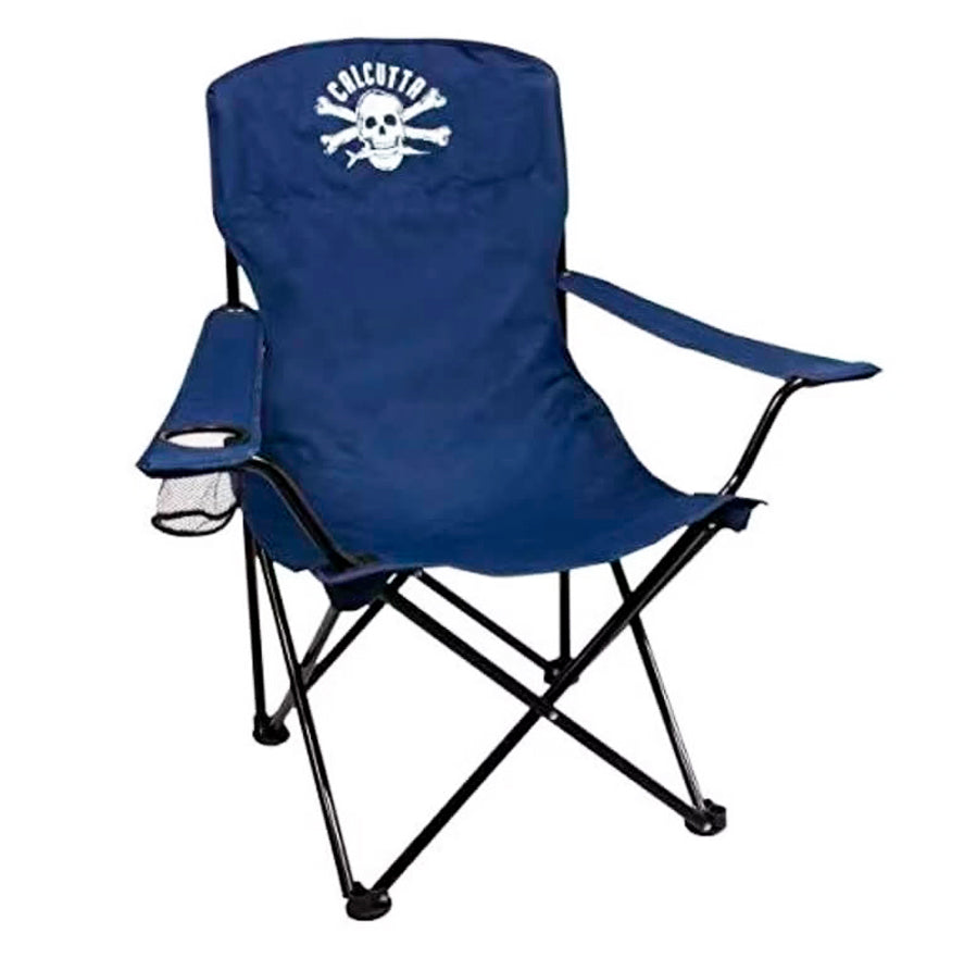 Silla Calcutta plegable con bolsa de transporte Estructura azul marino de 19 mm