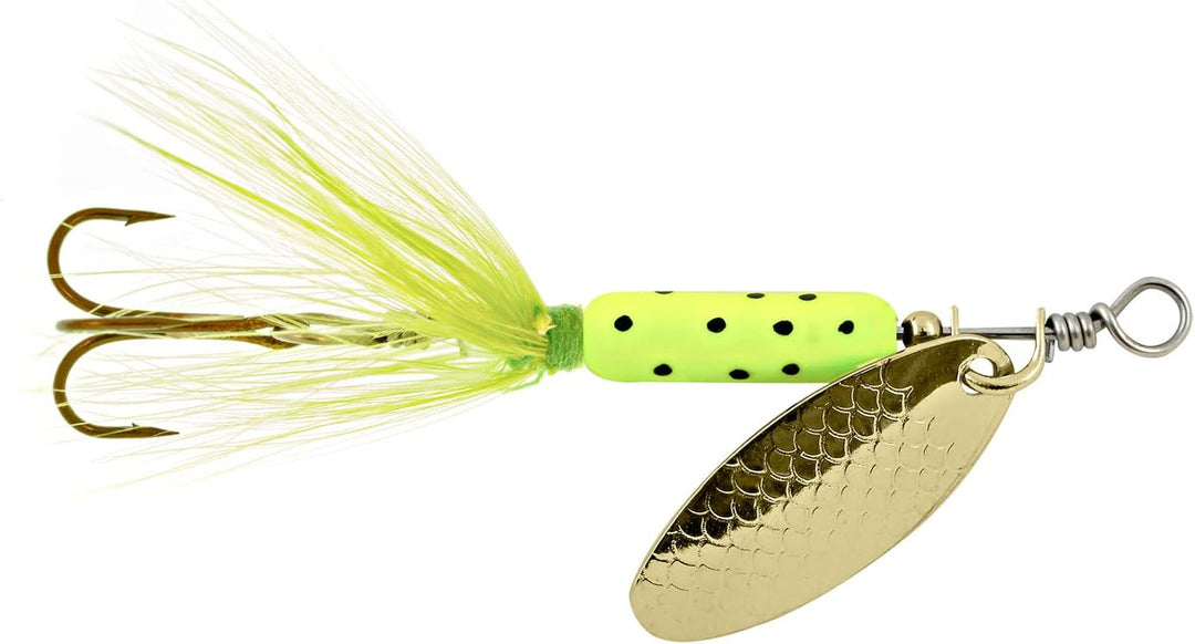 Spinner 1/8 Ready 2 Fish Chartreuse Dot
