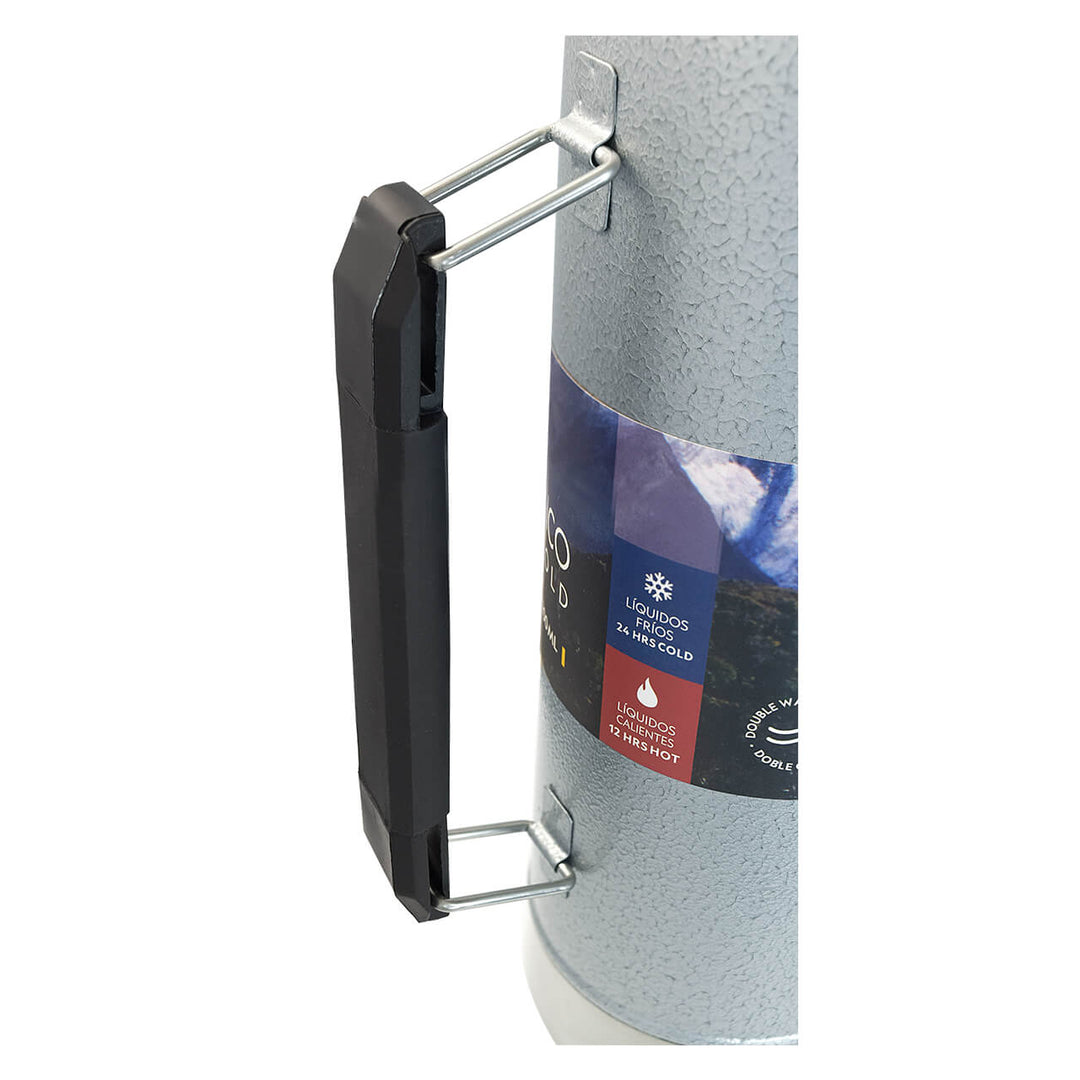 Termo Metalico Nat Geo Acero Inoxidable De 1200 ML Gris