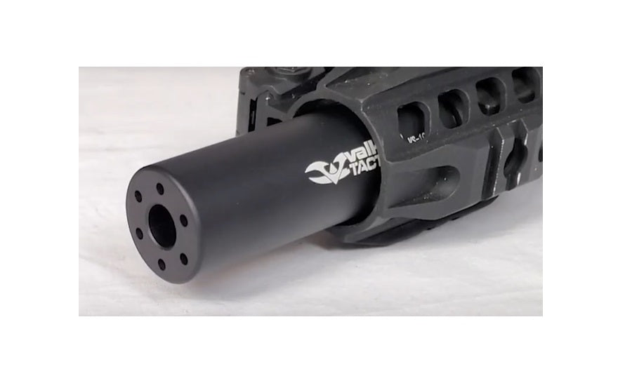 Valken Flash Suppressor 14mm CCW Black para Airsoft