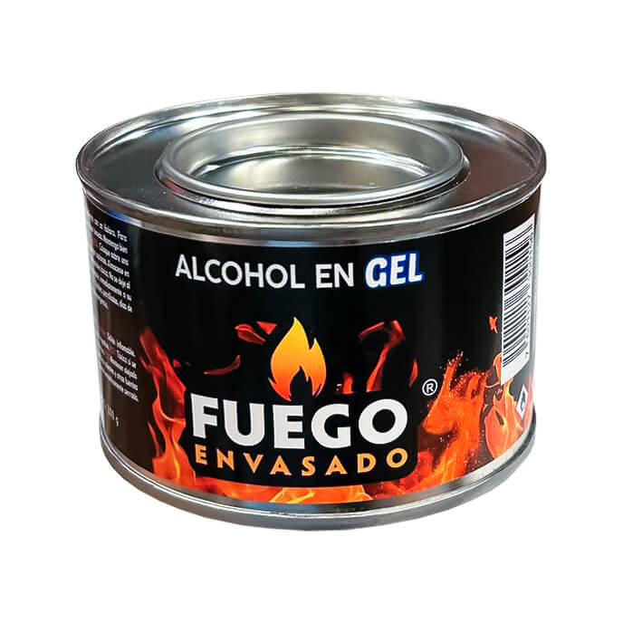 ALCOHOL EN GEL LATA 200 200 gramos FUEGO ENVASADO