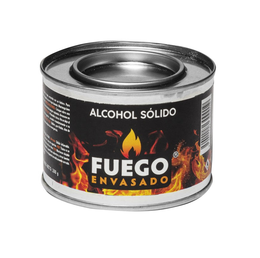 ALCOHOL SOLIDO LATA 200 gramos FUEGO ENVASADO