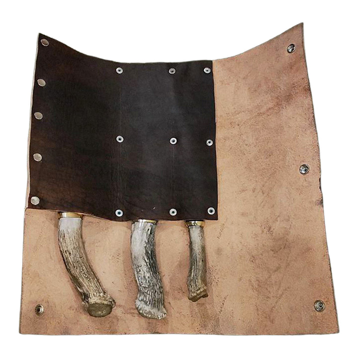 SET DE CUCHILLOS AJE PARRILLERO DE 3 PIEZAS (TRINCHETE, HACHA CUADRADA, CUCHILLO CHEF)