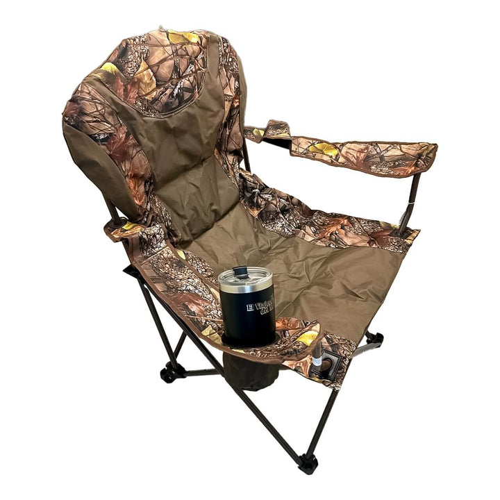 SILLA Deluxe Mega Plegable Reclinable Burly Tan Camo 350 lbs