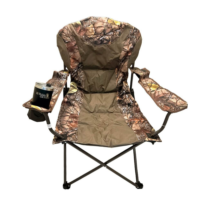 SILLA Deluxe Mega Plegable Reclinable Burly Tan Camo 350 lbs
