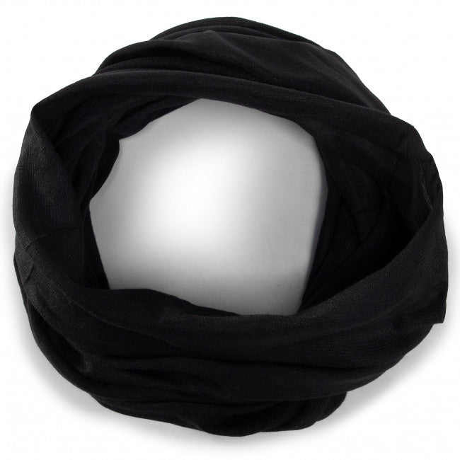 BUFF CUBRE CUELLO SOLID BLACK DE MICROFIBRA