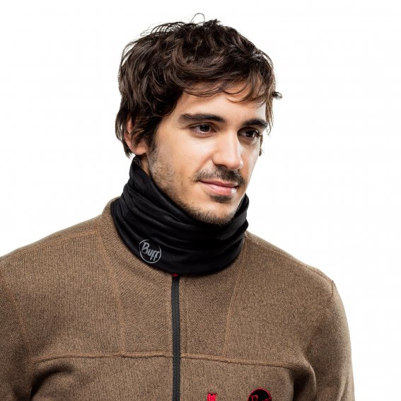 BUFF CUBRE CUELLO SOLID BLACK DE MICROFIBRA