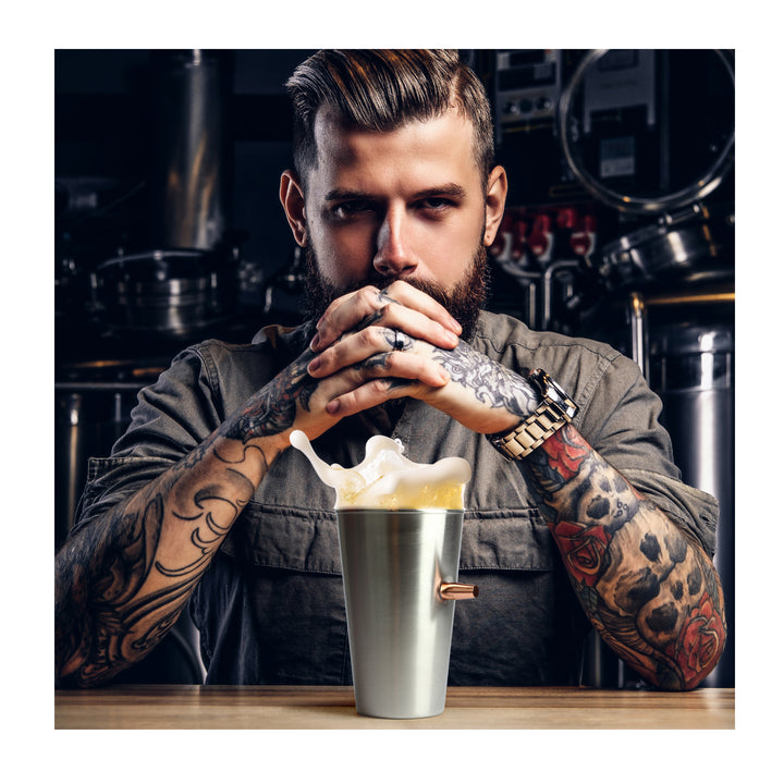 Bullet Pint Stainless Steel Plata