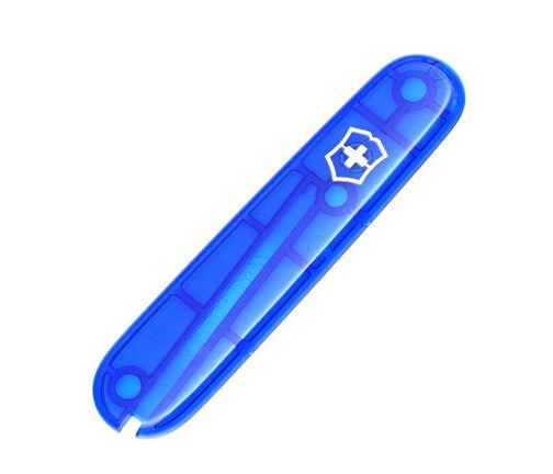 CACHA AZUL TRANSPARENTE para Swiss Champ FRENTE y TRASERO