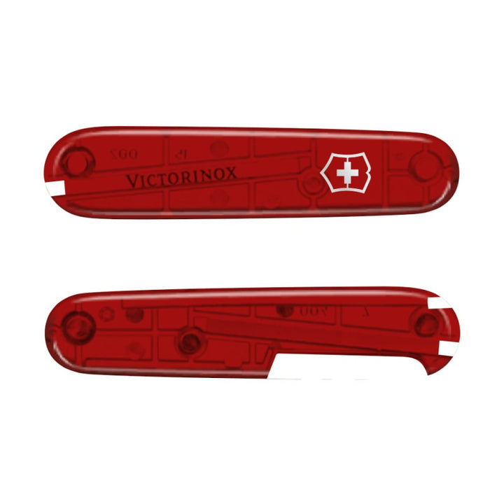 CACHAS ROJAS TRANSPARENTE para Swiss Champ FRENTE y TRASERA