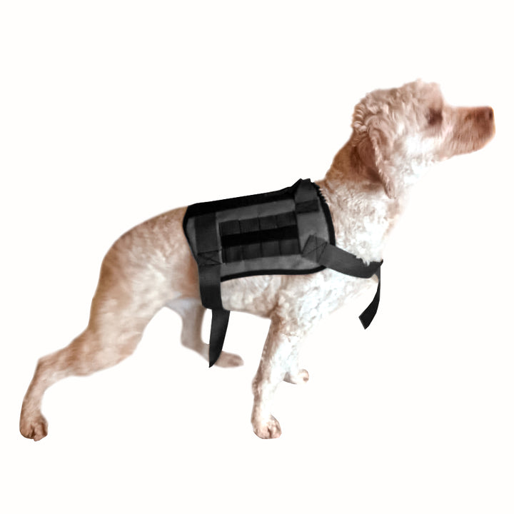CHALECO TACTICO PARA PERRO PECHERA K9 NEGRO