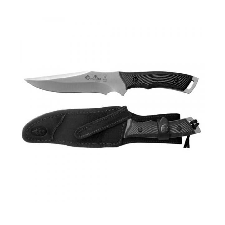 CUCHILLO MUELA DE MONTE 15cm MGO MICARTA GRIS/NEGRO FDA