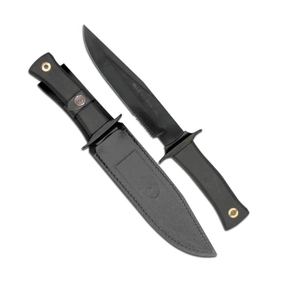 CUCHILLO MUELA SCORPION-18N NEGRO TACTICO 18cm - El Viajero del Norte