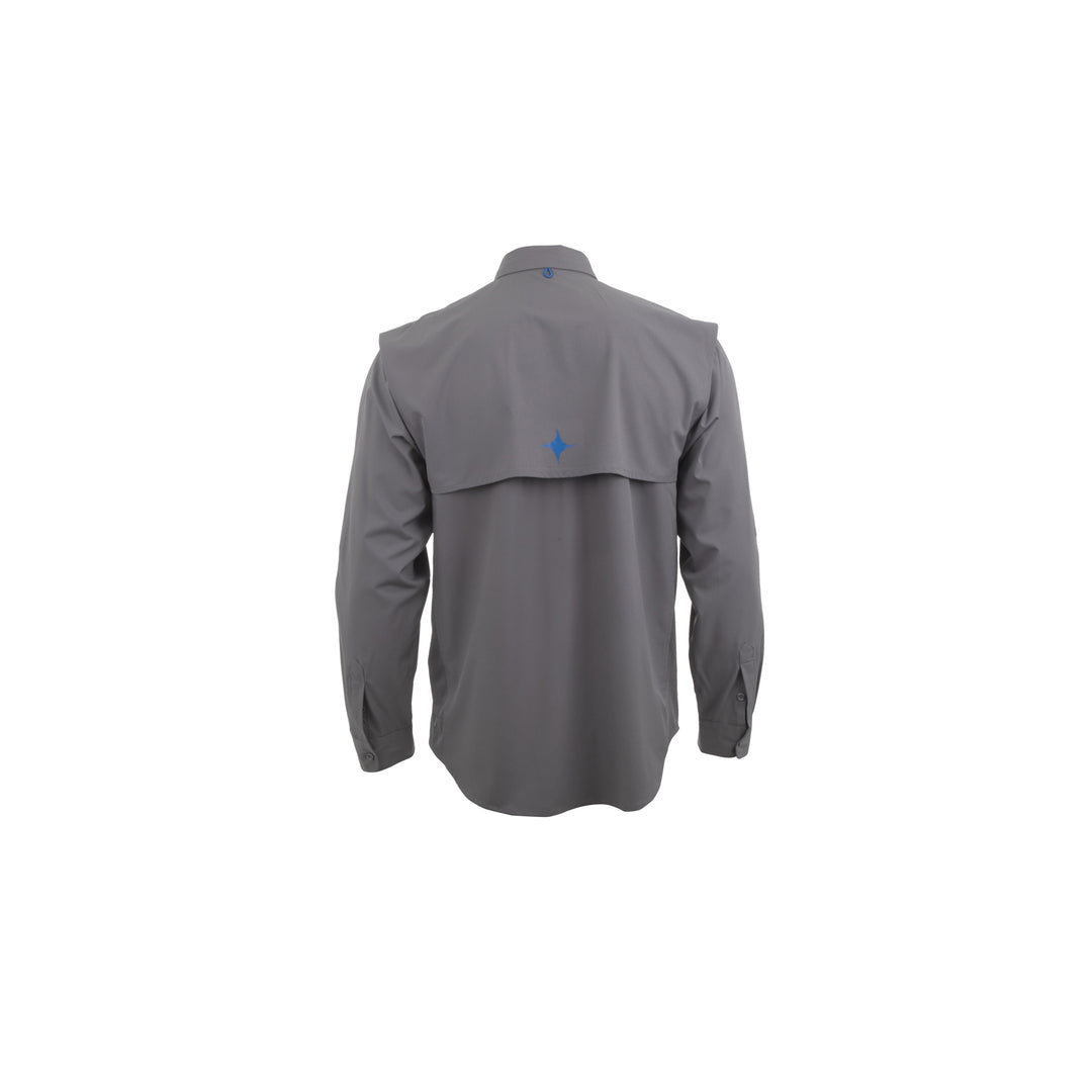 Camisa Outdoor Signature Manga Larga Gris