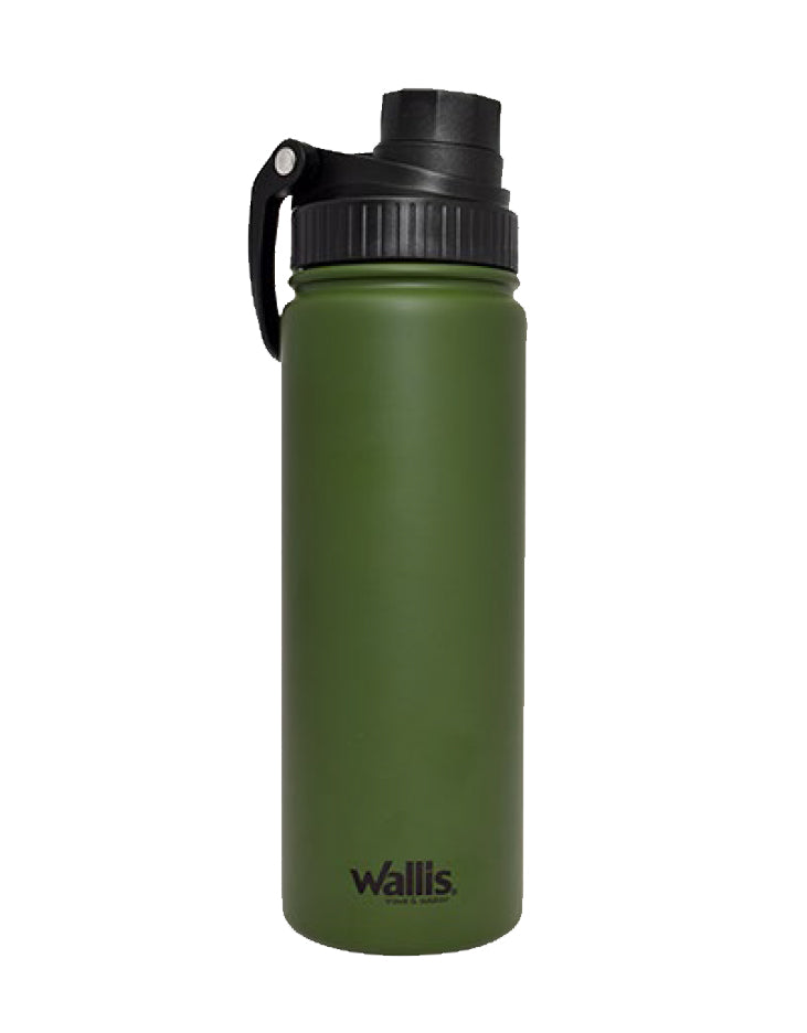 Cilindro deportivo térmico Verde acero inoxidable 620 ml