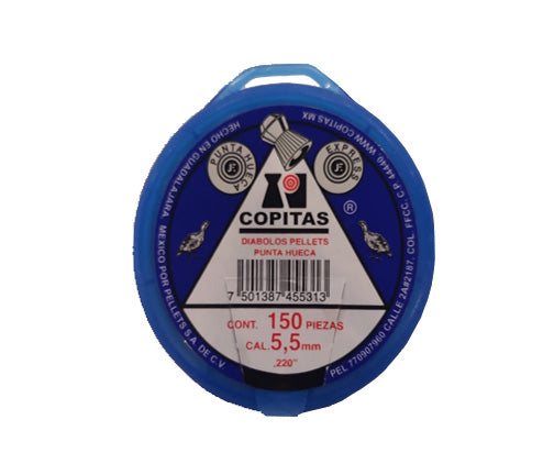 DIABOLO EXPRESS PÙNTA HUECA CALIBRE 22(5.5mm) 150 Piezas