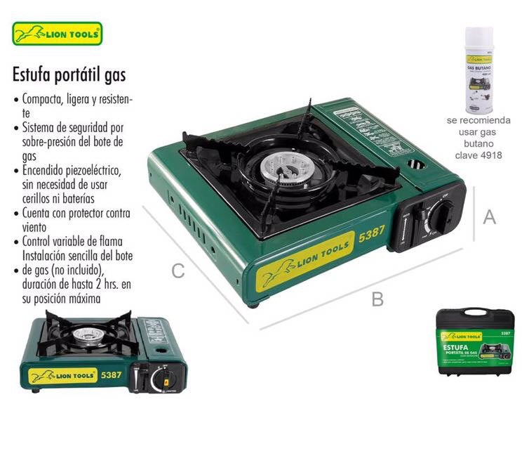 ESTUFA PORTATIL DE GAS EN BOTE - El Viajero del Norte