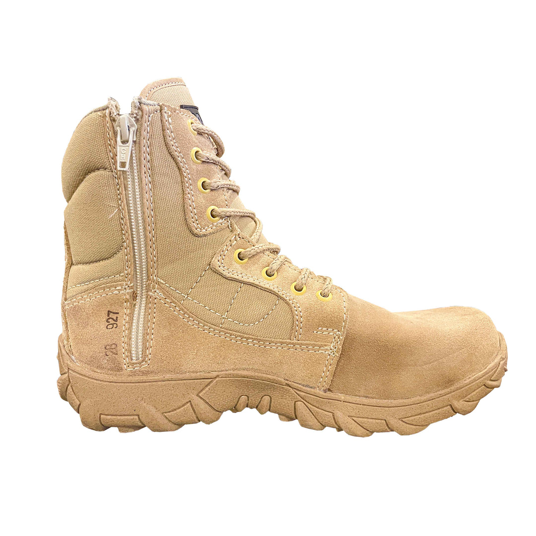 BOTA 30.8 MEDIA GAMUZA CON SIERRE y Suela RHINO