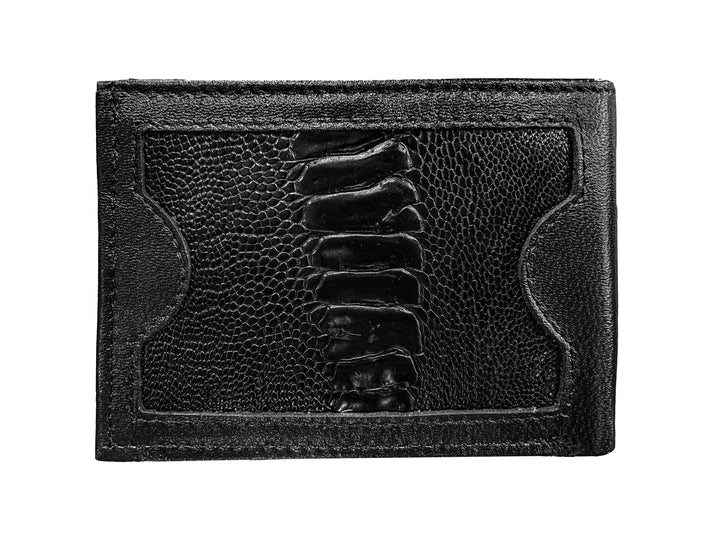 CARTERA PATA DE AVESTRUZ NEGRA