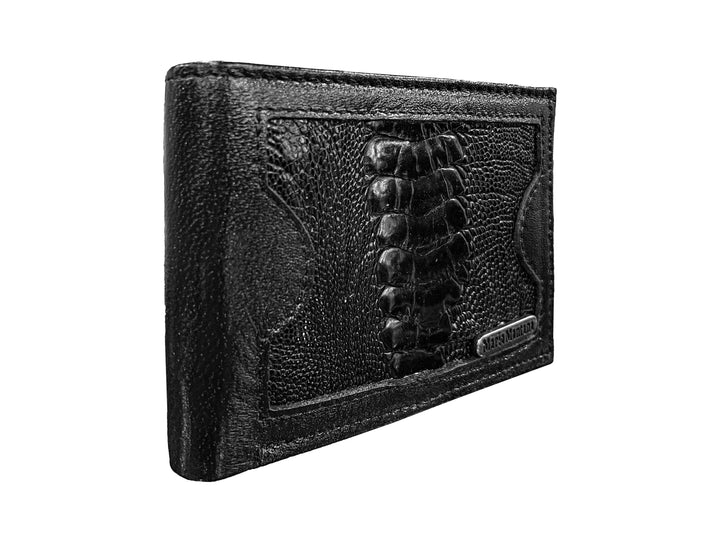 CARTERA PATA DE AVESTRUZ NEGRA