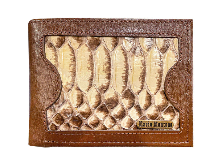 CARTERA PITON NATURAL CON PIEL CAFE