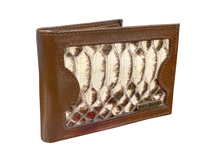 CARTERA PITON NATURAL CON PIEL CAFE