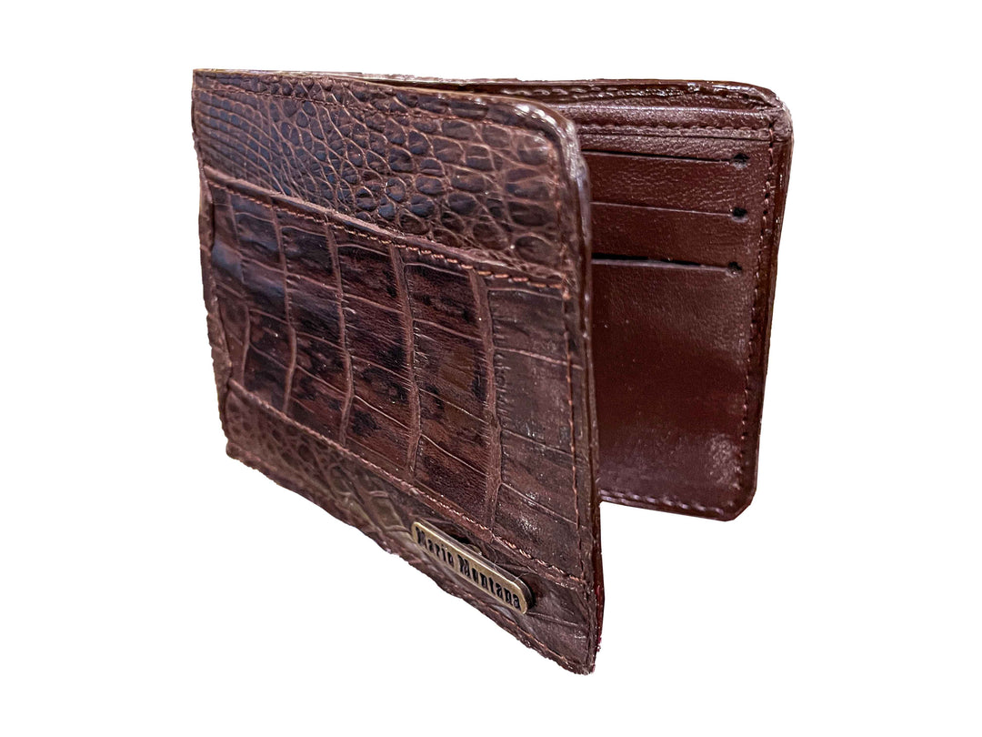 CARTERA COCODRILO CAFE