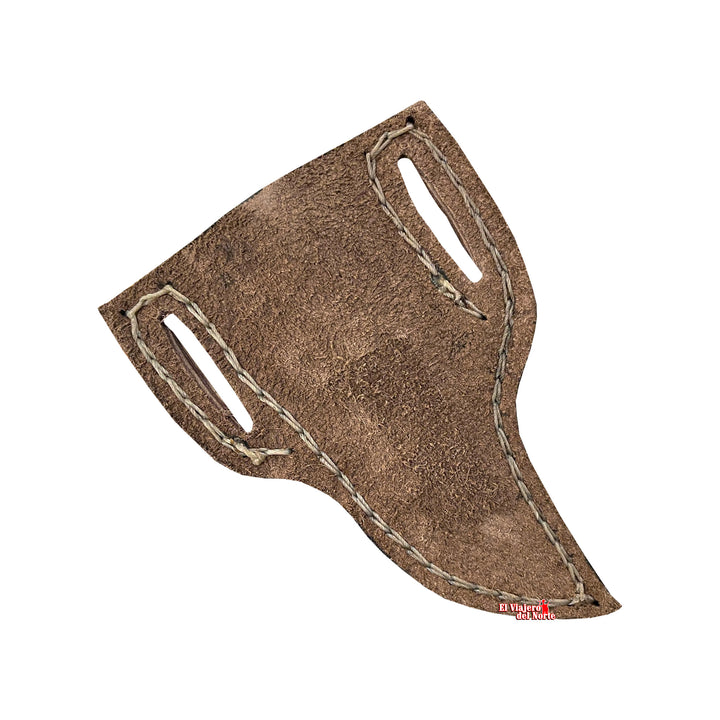 CUCHILLO AJE PEQUE II parrillero cazador 4.5" CUERNO DE VENADO Acabado SEMIPIEDRA con Funda tipo Pistola