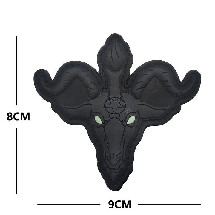 PARCHE Baphomet BLACK GLOWING 9 X 8CM