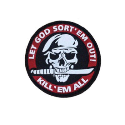 PARCHE LET GOD SORT EM OUT 8 X 8CM