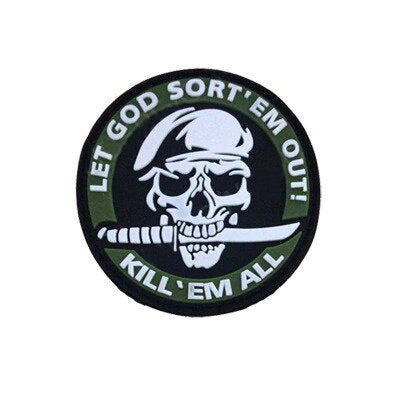 PARCHE LET GOD SORT EM OUT 8 X 8CM