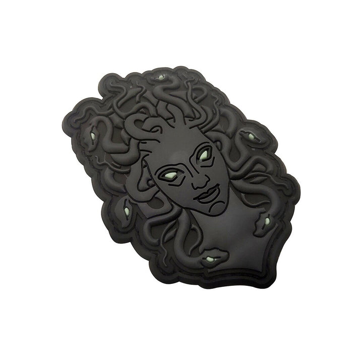 PARCHE MEDUSA BLACK GLOWING 9X6CM