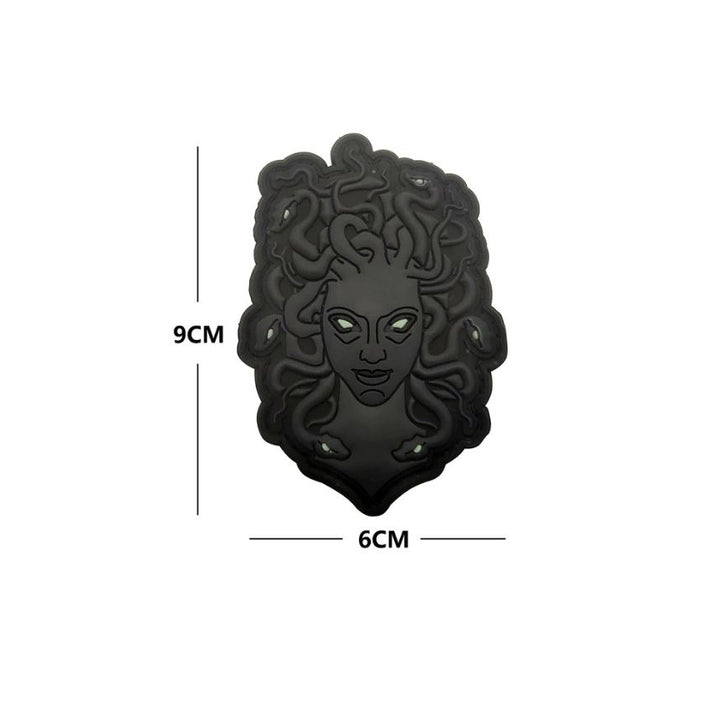 PARCHE MEDUSA BLACK GLOWING 9X6CM
