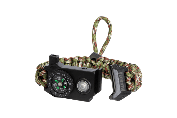 Pulsera Paracord Camuflaje Con Luz Led