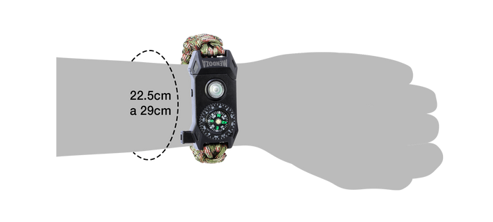 Pulsera Paracord Camuflaje Con Luz Led